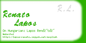 renato lapos business card